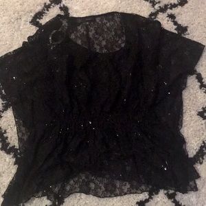 Black mesh shirt